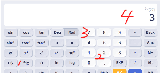 科学计算器³√怎么算