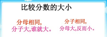 分数比较大小的口诀是什么